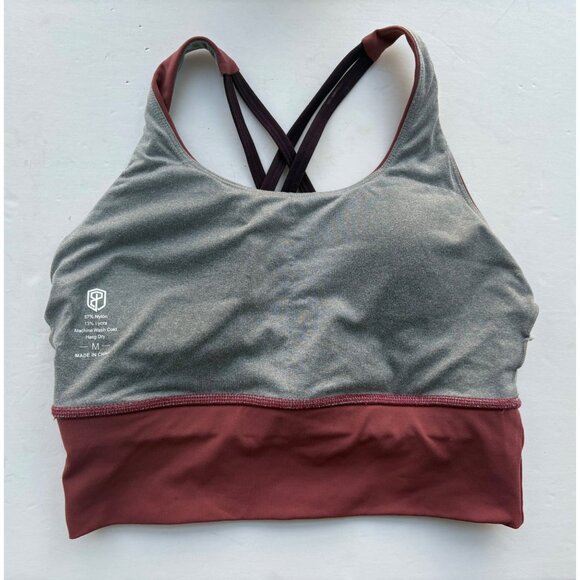 Born Primitive Crossfire Strappy Active Sports Bra Mauve/Red  Size Medium - Picture 4 of 9